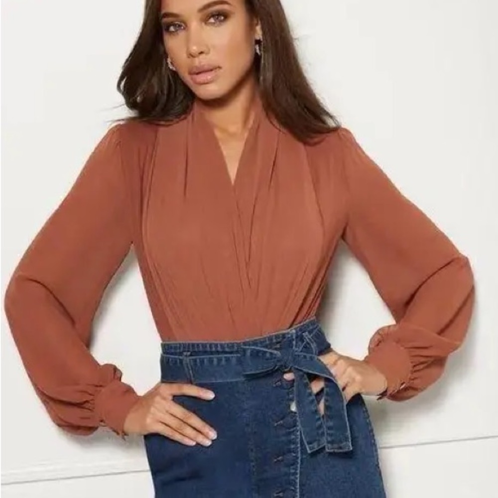 Eva Mendes for New York & Company Rust Blouse